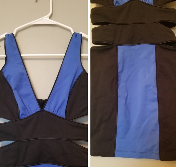 Nwot Bebe Colorblock Open Waist~Bands XS - Picture 5 of 8